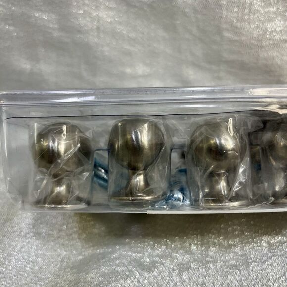 DRAWER KNOBS Satin Nickel Finish Football Shaped 10 pack NEW PN0393L-SN-U1 35mm - Picture 3 of 6